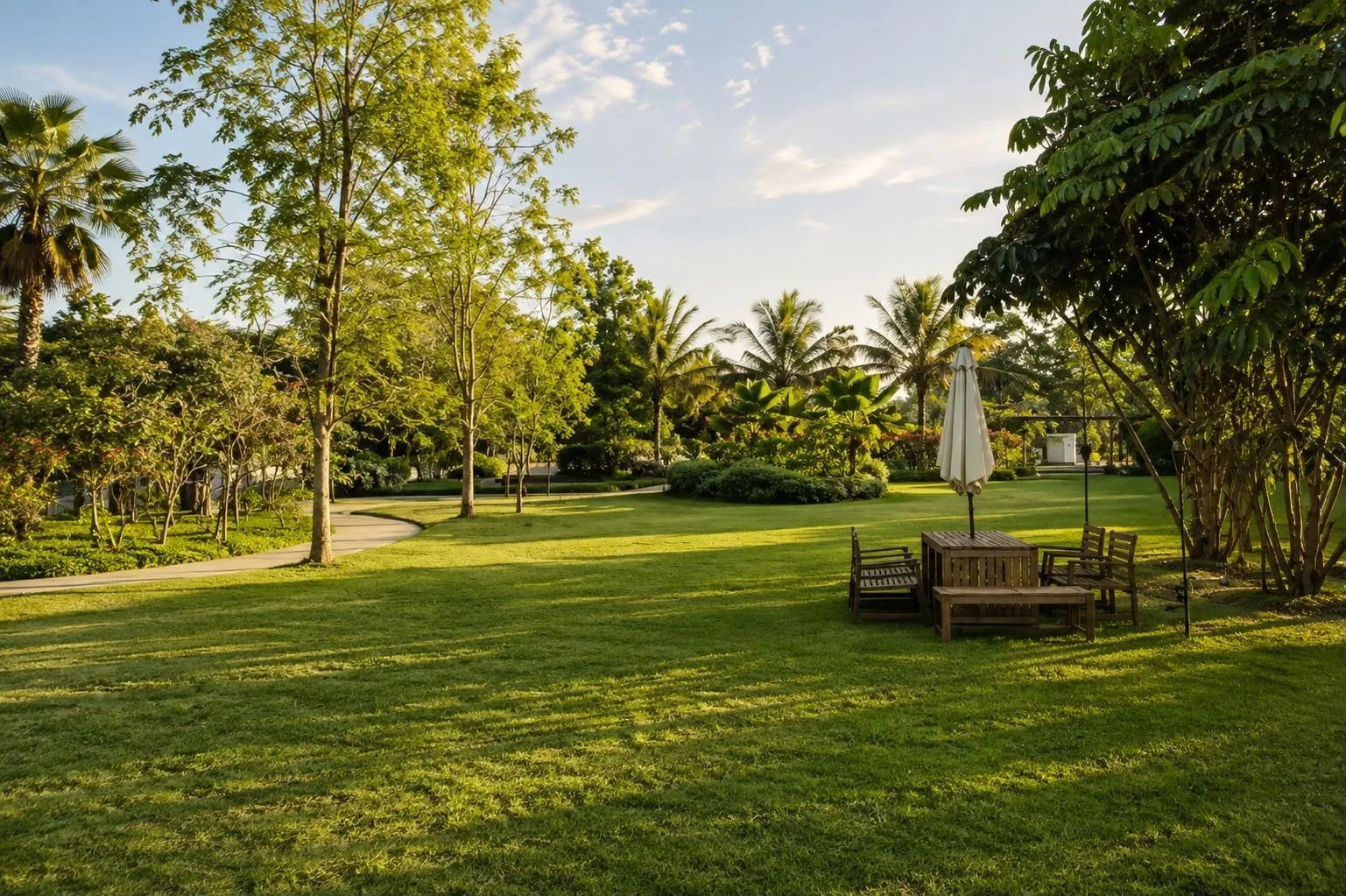 Rejuve Park lawn at Frangipani Estates, Bengaluru.